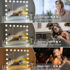 Black Friday 52x42cm Hollywood Makeup Spejl Pærer 10 LED Pærer (Kun Pære)