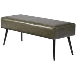 Bænk - DUOKU - CWD0016CA-KD-GRØN - PU læder - 110 x 40 x 43 cm - 300 kg grön