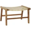 bænk 65 x 47 x 40 cm naturlig teak plast flerfarvet lysebrun
