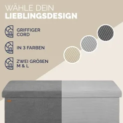Bænk antracit snor 114x38x38cm MDF foldbar