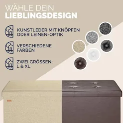 Bænk Beige 115x38x38cm MDF foldbar