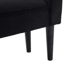 Bænk Til Soveværelse Sengebænk, Polstret Bænk I Sort, Mdf & Skum, 102X31X51Cm