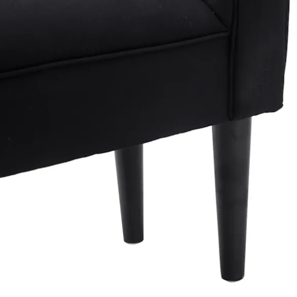 Bænk Til Soveværelse Sengebænk, Polstret Bænk I Sort, Mdf & Skum, 102X31X51Cm