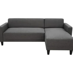 BOB 4-personers fast hjørnesofa - Antracitstof - Vendbar - L 197 x D 117 x H 65 cm antracit