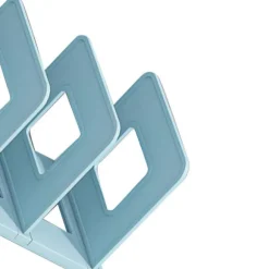 Bogorganisator Filholder PP Minimalistisk Vertikal 4 Rum Filsorterer kompatibel Klasseværelse Kontor Skrivebord Hjem Blå