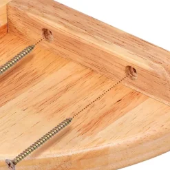 Bogreoler Hjørnehylde Egetræ Hjørnehylde 1 Stykke 18cm Flydende Naturtræ Plantestativ til Badeværelse Køkken Soveværelse