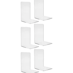 Bogstøtter i plexiglas - 6 stk. Gennemsigtig