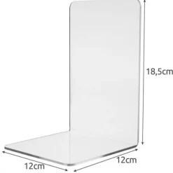 Bogstøtter i plexiglas - 6 stk. Gennemsigtig