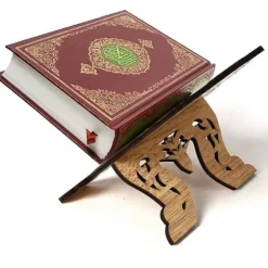 Bogstøtter i træ, hellig Koran-bogholder, bogreol ornament til læsning, Islam-bog