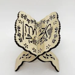 Bogstøtter i træ, hellig Koran-bogholder, bogreol ornament til læsning, Islam-bog