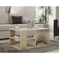 Bord - EROS - Rektangulær - Travertin - 80 x 50 x 40 cm Travertin