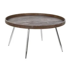 Bord - Moderne - 78 cm - MDF - Stål - Moderne Design Brun, Silver
