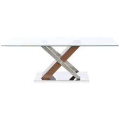 Bord - Moderne - Brun - MDF - Stål - 120 cm - Samtidsdesign Brun, Silver