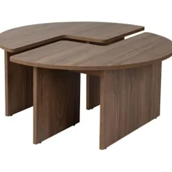 Bord - MOIRA - Rund - Valnød - 90 x 90 x 41 cm Valnöt