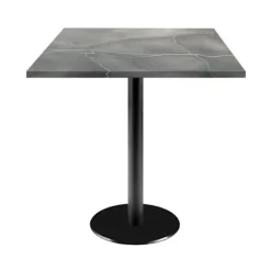 Bord 70 x 70 cm - blå måne marmoreret Rom model Grå
