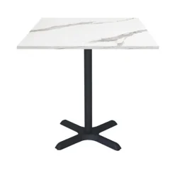Bord 70 x 70 cm - Dina hvid marmor model Vit