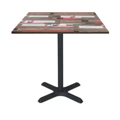 Bord 70 x 70 cm - Dina træmodel rødt træ Flerfärgad