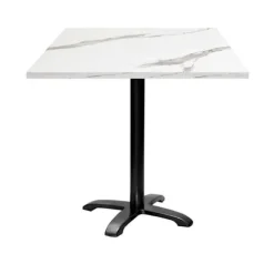 Bord 70 x 70 cm - model Bazila hvid marmor Vit
