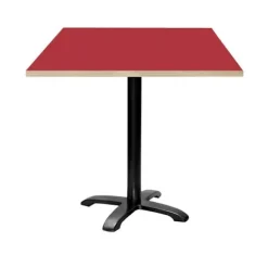 Bord 70 x 70 cm - model Bazila rød med trækanter Röd