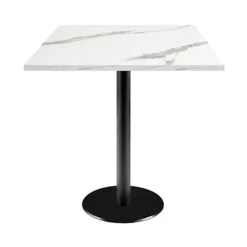 Bord 70 x 70 cm - Rom hvid marmor model Vit