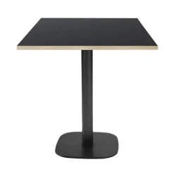 Bord 70 x 70 cm - Rund model, sorte trækanter Svart