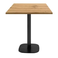 Bord 70 x 70 cm - Rund snack eg pansermodel brun