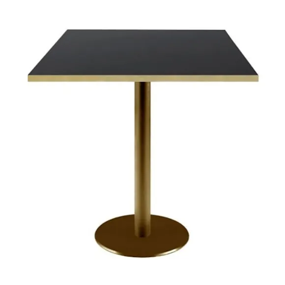 Bord 70 x 70 cm Rom sort bistro Svart