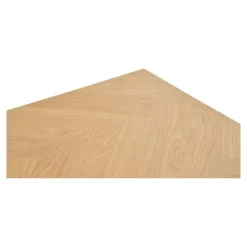 Bord 120x60x42 cm i egetræseffekt med sorte ben Naturlig