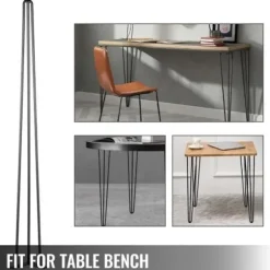 Bordben - 4 stk. - 30 " - 76,2 cm - VEVOR - Hårnåls møbelben-FA-
