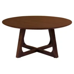 Bordplade i valnød 75 Ø x 36 cm brun