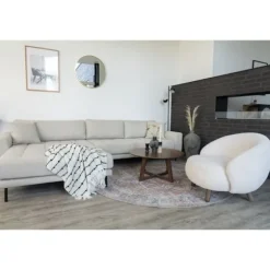 Bordplade i valnød 75 Ø x 36 cm brun