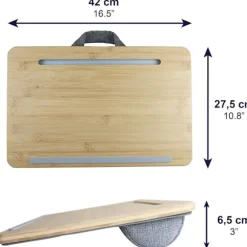 Bærbar computerbakke med pude, bærbar computer knæpude, tablet computer seng, B