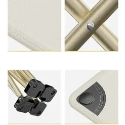 Bærbar foldbar campingstol, udendørs strandstol, foldbar fodskammel 23*28*28cm White 23*28*28cm