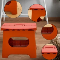 Bærbar Foldeskammel til Udendørs Brug, Let og Robust Kompakt Foldesæde med Bærehåndtag, Let at Rengøre Sammenklappelig Skammel med Pladsbesparende Design red XL | Fyndiq