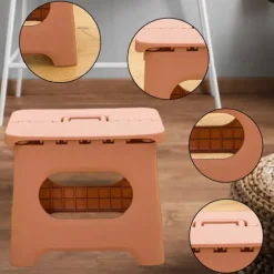 Bærbar Foldeskammel til Udendørs Brug, Let og Robust Kompakt Foldesæde med Bærehåndtag, Let at Rengøre Sammenklappelig Skammel med Pladsbesparende Design pink L | Fyndiq