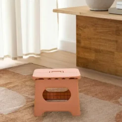 Bærbar Klapskammel til Udendørs Brug, Let og Robust Kompakt Klapsæde med Bærehåndtag, Let at Rengøre Sammenklappelig Skammel med Pladsbesparende Design pink S | Fyndiq