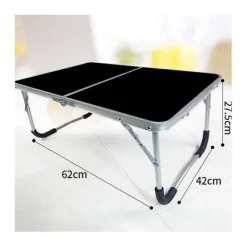 Bærbar Multifunktionel Bærbar Picnic Rack Laptop Bord til Udendørs Camping Sort