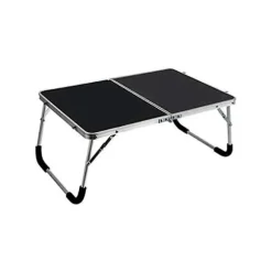 Bærbar Multifunktionel Bærbar Picnic Rack Laptop Bord til Udendørs Camping Sort
