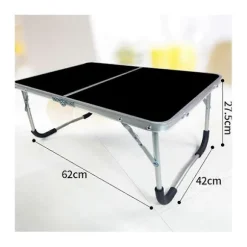 Bærbar Multifunktionel Bærbar Picnic Rack Laptop Bord til Udendørs Camping Sort