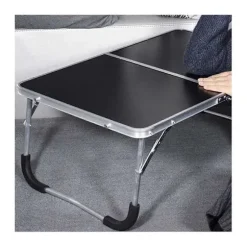 Bærbar Multifunktionel Bærbar Picnic Rack Laptop Bord til Udendørs Camping Sort