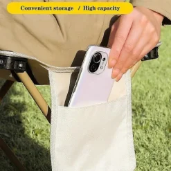 Bærbar sammenklappelig campingstol, udendørs strandstol, sammenklappelig fodskammel 33*33*33cm White 33*33*33cm