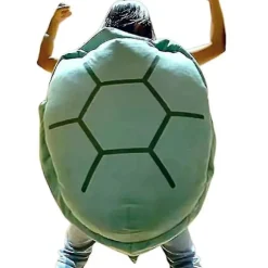 Bærbar skildpaddeskal pude voksen-kæmpe skildpadde kostume sjovt dress up vægtet skildpadde plys, stor skildpadde krop pude -a green*80cm