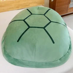 Bærbar skildpaddeskal pude voksen-kæmpe skildpadde kostume sjovt dress up vægtet skildpadde plys, stor skildpadde krop pude -a green*80cm