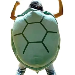 Bærbar Turtle Shell Pude Voksen-gigantisk Turtle Kostume Funny Dress Up Vægtet Turtle Plys, stor Turtle Body Pude green*80cm