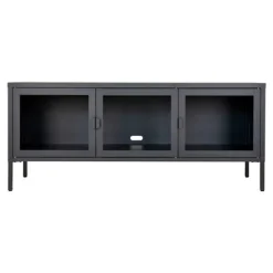 Brisbane Table TV, 3 glasdøre, sort. Svart