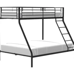 BRUCE Stapelsenge 3 pladser - 90/140 x 190 cm - Sort - I metal - Inklusive madrasbunde Svart