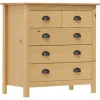 Buffet - Hill - 5 skuffer - Massivt fyrretræ - 79 x 40 x 80 cm