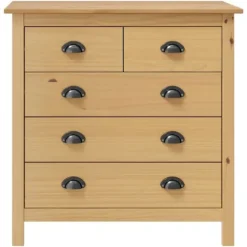Buffet - Hill - 5 skuffer - Massivt fyrretræ - 79 x 40 x 80 cm