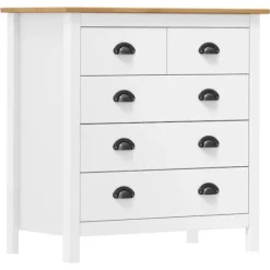 Buffet - Hill - Hvid - Massivt fyrretræ - 79 x 40 x 80 cm Vit
