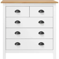 Buffet - Hill - Hvid - Massivt fyrretræ - 79 x 40 x 80 cm Vit